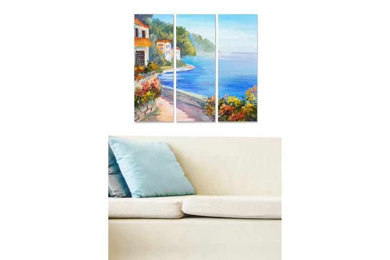 Bilde Scenic 3-pk Flerfarget - 22x05 cm - Interiør - Maleri & posters - Lerretsbilder