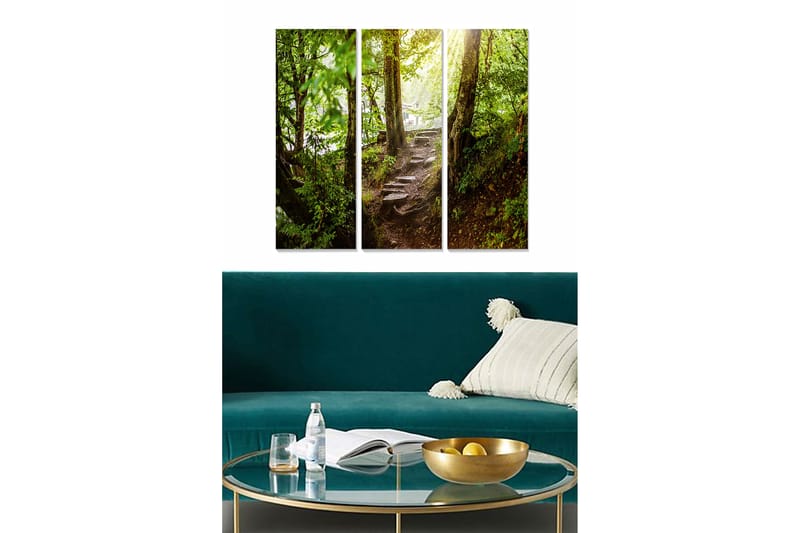 Bilde Scenic 3-pk Flerfarget - 22x05 cm - Interiør - Maleri & posters - Lerretsbilder