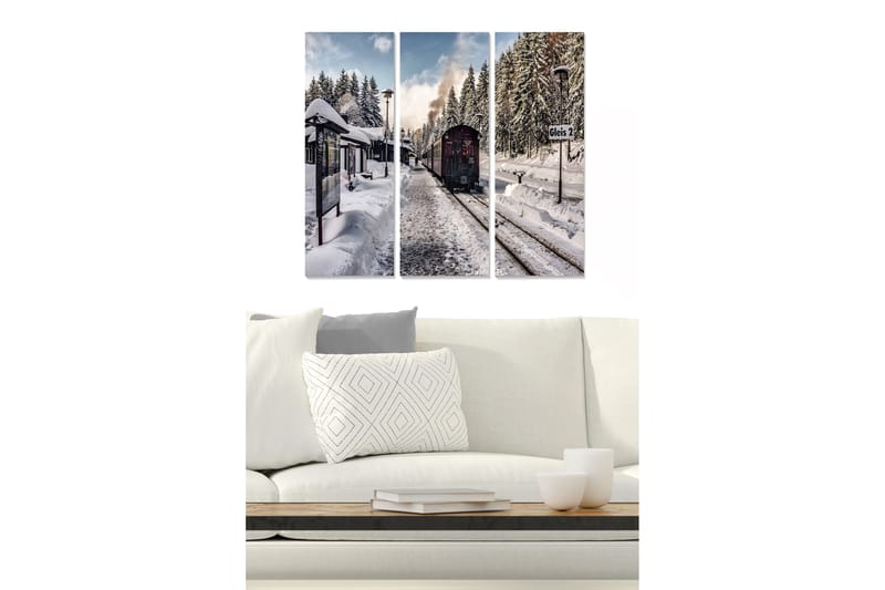Bilde Scenic 3-pk Flerfarget - 22x05 cm - Interiør - Maleri & posters - Lerretsbilder