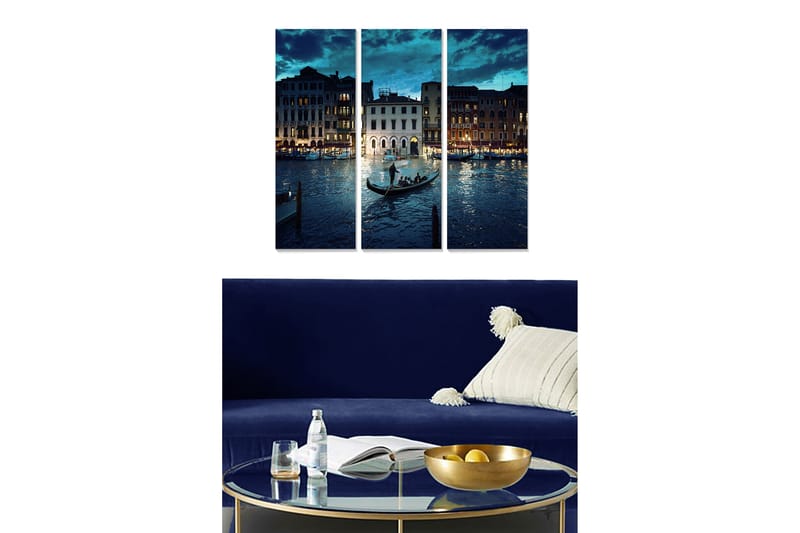 Bilde Scenic 3-pk Flerfarget - 22x05 cm - Interiør - Maleri & posters - Lerretsbilder