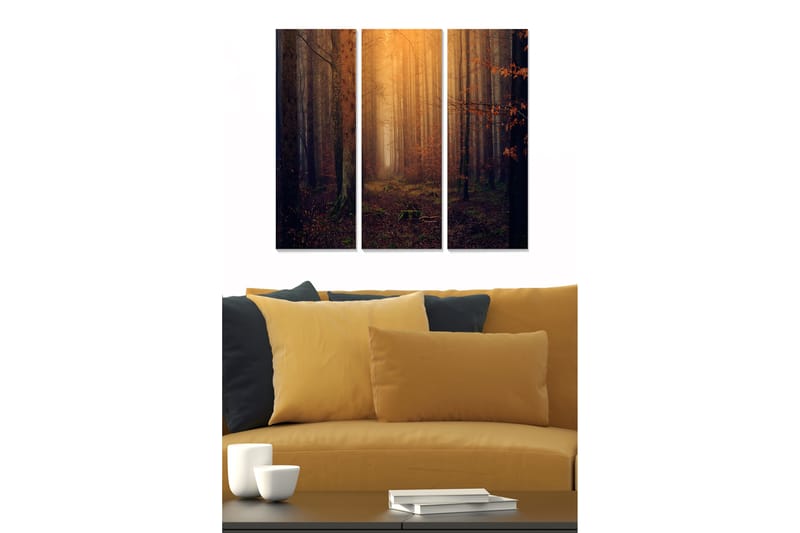 Bilde Scenic 3-pk Flerfarget - 22x05 cm - Interiør - Maleri & posters - Lerretsbilder