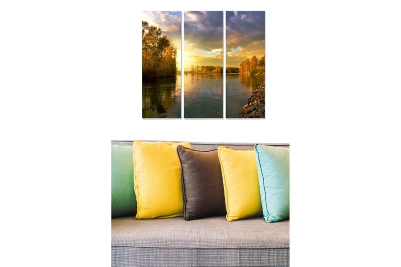 Bilde Scenic 3-pk Flerfarget - 22x05 cm - Interiør - Maleri & posters - Lerretsbilder