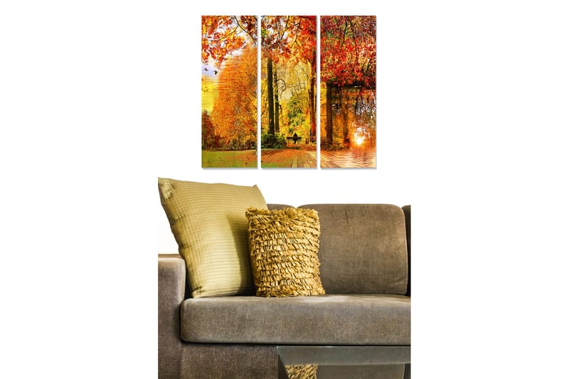 Bilde Scenic 3-pk Flerfarget - 22x05 cm - Interiør - Maleri & posters - Lerretsbilder