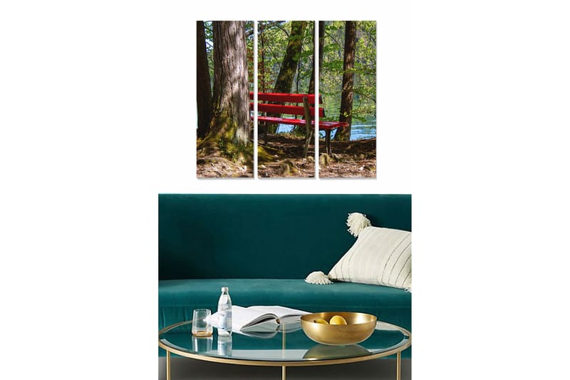 Bilde Scenic 3-pk Flerfarget - 22x05 cm - Interiør - Maleri & posters - Lerretsbilder