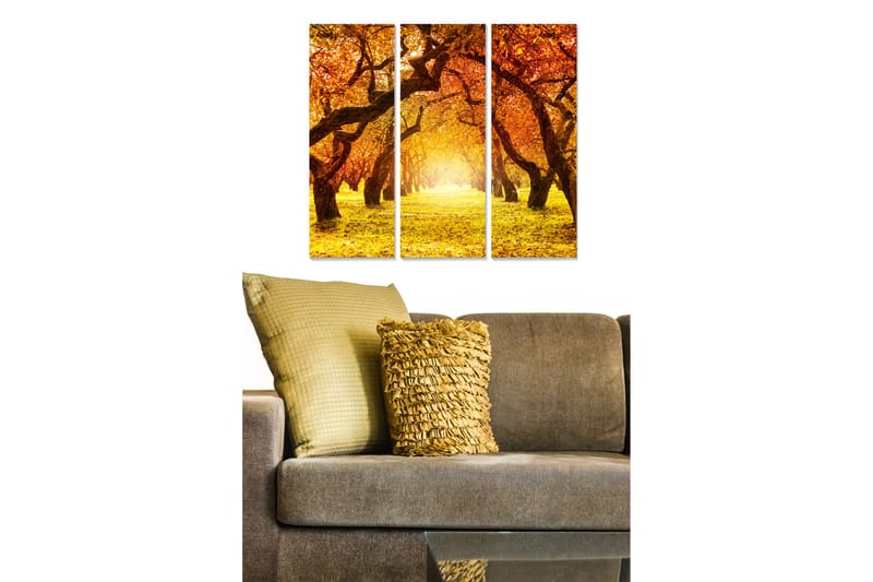 Bilde Scenic 3-pk Flerfarget - 22x05 cm - Interiør - Maleri & posters - Lerretsbilder