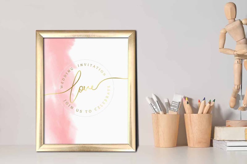 Bilde Sign med Ramme Flerfarget - 22,3x52,8 cm - Interiør - Maleri & posters - Lerretsbilder