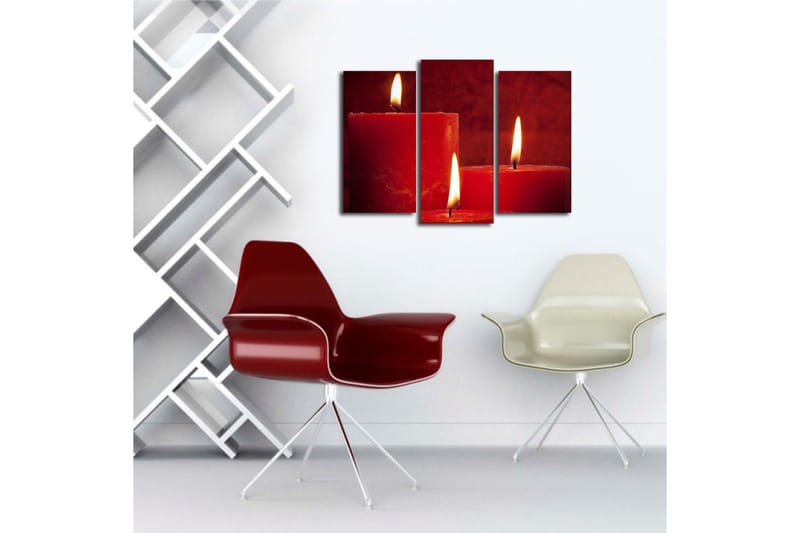 Canvasbilde 3-pk flerfarget - 22x03 cm - Interiør - Maleri & posters - Lerretsbilder