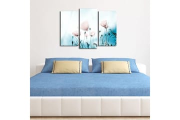 Canvasbilde 3-pk flerfarget - 22x03 cm - Interiør - Maleri & posters - Lerretsbilder