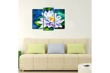 Canvasbilde 3-pk flerfarget - 22x03 cm - Interiør - Maleri & posters - Lerretsbilder