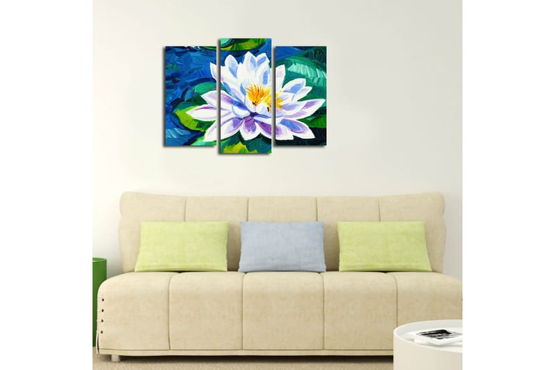 Canvasbilde 3-pk flerfarget - 22x03 cm - Interiør - Maleri & posters - Lerretsbilder