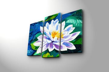 Canvasbilde 3-pk flerfarget - 22x03 cm - Interiør - Maleri & posters - Lerretsbilder