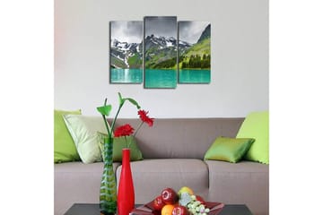 Canvasbilde 3-pk flerfarget - 22x03 cm - Interiør - Maleri & posters - Lerretsbilder