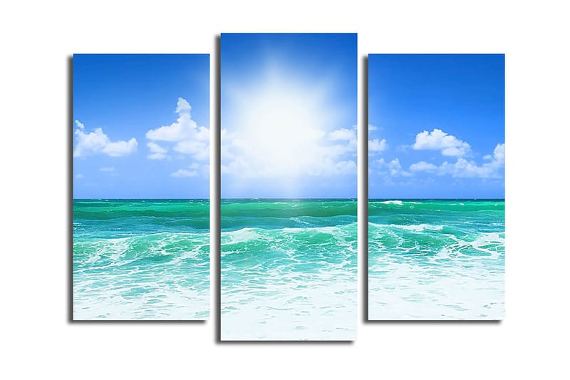 Canvasbilde 3-pk flerfarget - 22x03 cm - Interiør - Maleri & posters - Lerretsbilder