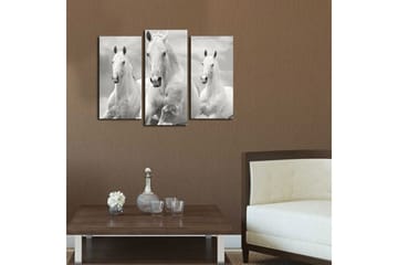 Canvasbilde 3-pk flerfarget - 22x03 cm - Interiør - Maleri & posters - Lerretsbilder