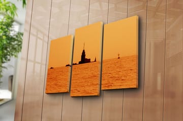 Canvasbilde 3-pk flerfarget - 22x03 cm - Interiør - Maleri & posters - Lerretsbilder
