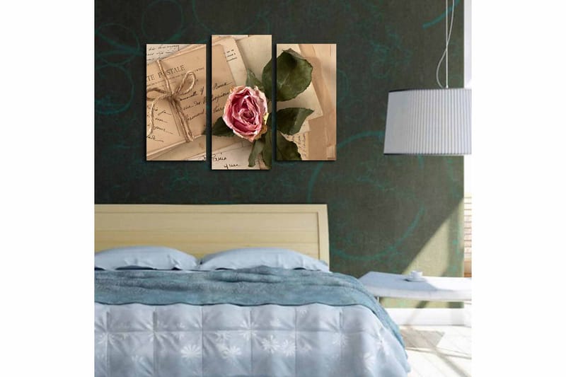 Canvasbilde 3-pk flerfarget - 22x03 cm - Interiør - Maleri & posters - Lerretsbilder