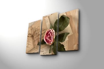 Canvasbilde 3-pk flerfarget - 22x03 cm - Interiør - Maleri & posters - Lerretsbilder