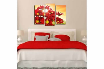 Canvasbilde 3-pk flerfarget - 22x03 cm - Interiør - Maleri & posters - Lerretsbilder