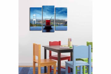 Canvasbilde 3-pk flerfarget - 22x03 cm - Interiør - Maleri & posters - Lerretsbilder