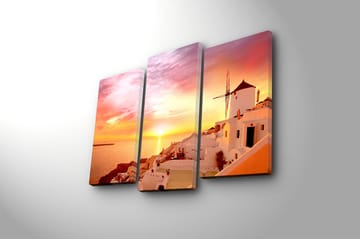 Canvasbilde 3-pk flerfarget - 22x03 cm - Interiør - Maleri & posters - Lerretsbilder