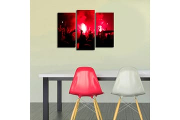 Canvasbilde 3-pk flerfarget - 22x03 cm - Interiør - Maleri & posters - Lerretsbilder
