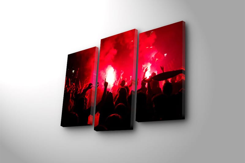 Canvasbilde 3-pk flerfarget - 22x03 cm - Interiør - Maleri & posters - Lerretsbilder