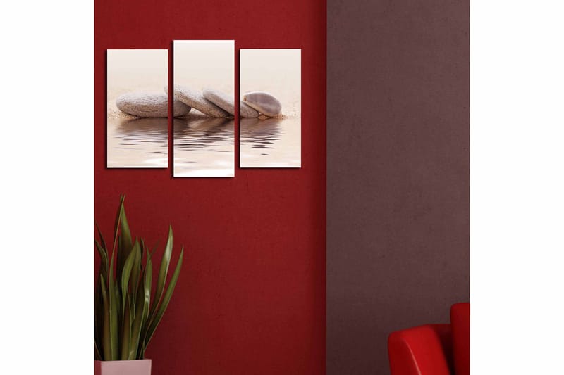 Canvasbilde 3-pk flerfarget - 22x03 cm - Interiør - Maleri & posters - Lerretsbilder