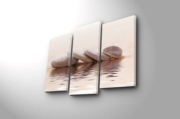 Canvasbilde 3-pk flerfarget - 22x03 cm - Interiør - Maleri & posters - Lerretsbilder