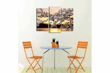 Canvasbilde 3-pk flerfarget - 22x03 cm - Interiør - Maleri & posters - Lerretsbilder