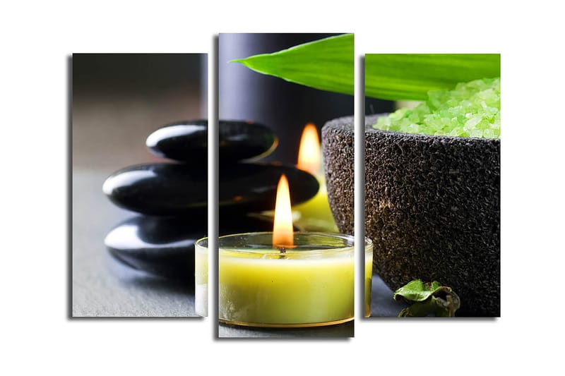 Canvasbilde 3-pk flerfarget - 22x03 cm - Interiør - Maleri & posters - Lerretsbilder