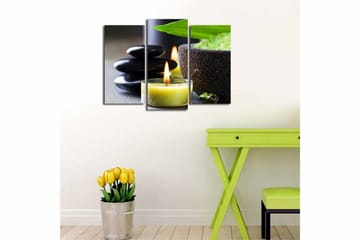 Canvasbilde 3-pk flerfarget - 22x03 cm - Interiør - Maleri & posters - Lerretsbilder