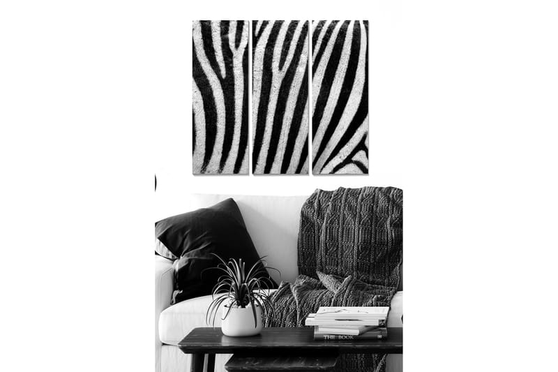 Canvasbilde 3-pk flerfarget - 22x05 cm - Interiør - Maleri & posters - Lerretsbilder
