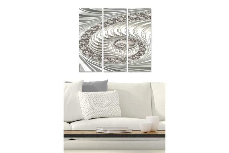 Canvasbilde 3-pk flerfarget - 22x05 cm - Interiør - Maleri & posters - Lerretsbilder
