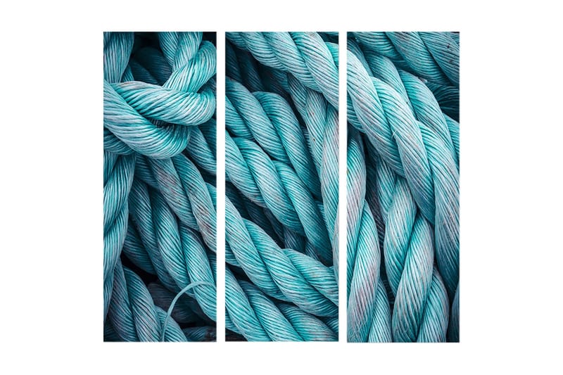 Canvasbilde 3-pk flerfarget - 22x05 cm - Interiør - Maleri & posters - Lerretsbilder