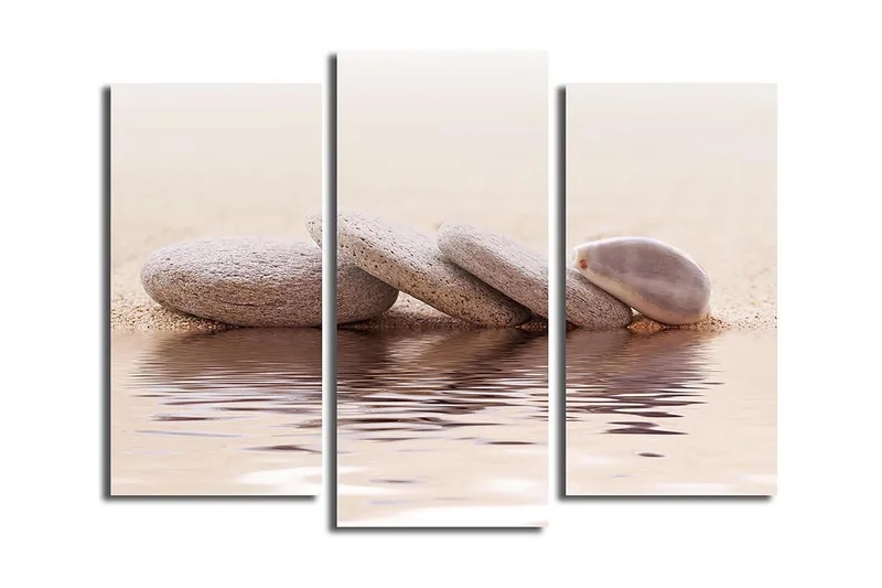 Canvasbilde 3-pk flerfarget, 22x03 cm