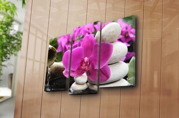 Canvasbilde 3-pk flerfarget - 22x03 cm - Interiør - Maleri & posters - Lerretsbilder