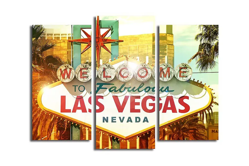 Canvasbilde 3-pk flerfarget, 22x03 cm