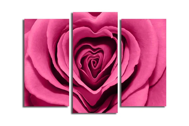 Canvasbilde 3-pk flerfarget - 22x03 cm - Interiør - Maleri & posters - Lerretsbilder