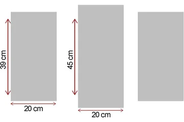 Canvasbilde 3-pk flerfarget - 22x03 cm - Interiør - Maleri & posters - Lerretsbilder