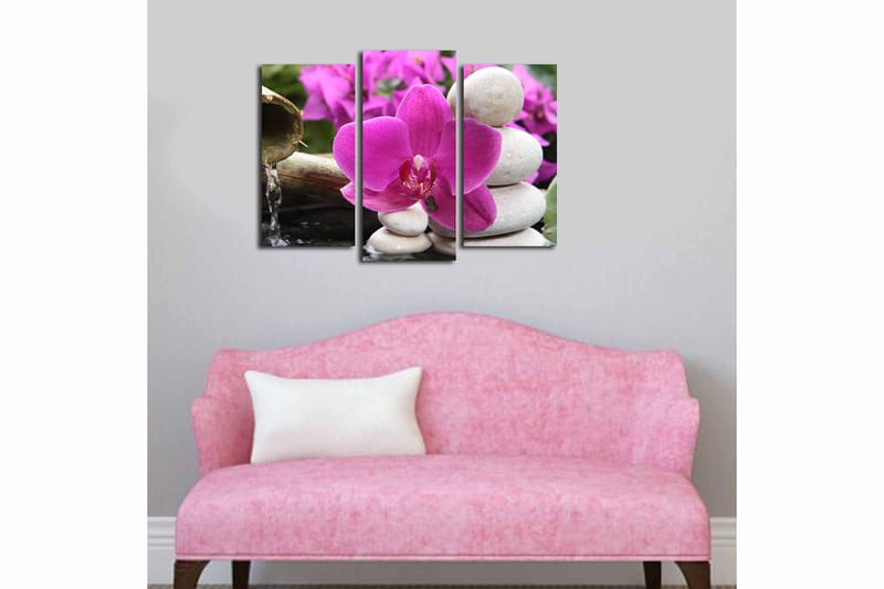 Canvasbilde 3-pk flerfarget - 22x03 cm - Interiør - Maleri & posters - Lerretsbilder