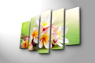 Canvasbilde 5-pk flerfarget - 11x96 cm - Interiør - Maleri & posters - Lerretsbilder