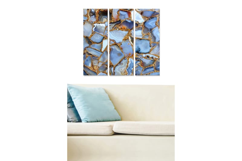 Canvasbilde Abstract 3-pk Flerfarget - 22x05 cm - Interiør - Maleri & posters - Lerretsbilder