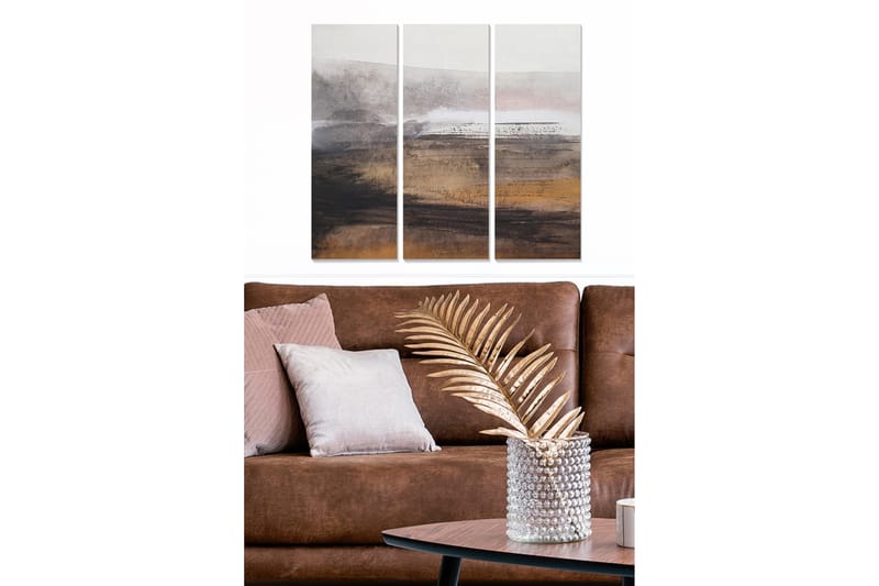 Canvasbilde Abstract 3-pk Flerfarget - 22x05 cm - Interiør - Maleri & posters - Lerretsbilder