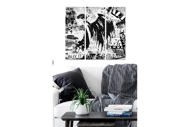 Canvasbilde Abstract 3-pk Flerfarget - 22x05 cm - Interiør - Maleri & posters - Lerretsbilder
