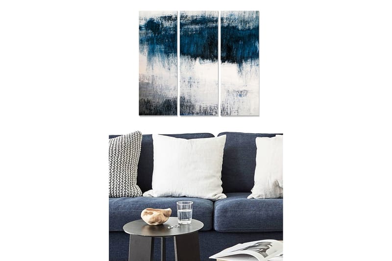Canvasbilde Abstract 3-pk Flerfarget - 22x05 cm - Interiør - Maleri & posters - Lerretsbilder