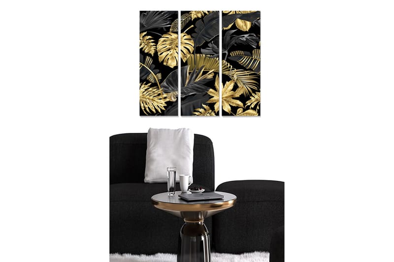 Canvasbilde Abstract 3-pk Flerfarget - 22x05 cm - Interiør - Maleri & posters - Lerretsbilder