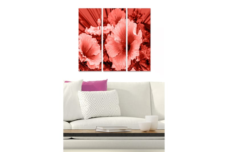 Canvasbilde Abstract 3-pk Flerfarget - 22x05 cm - Interiør - Maleri & posters - Lerretsbilder