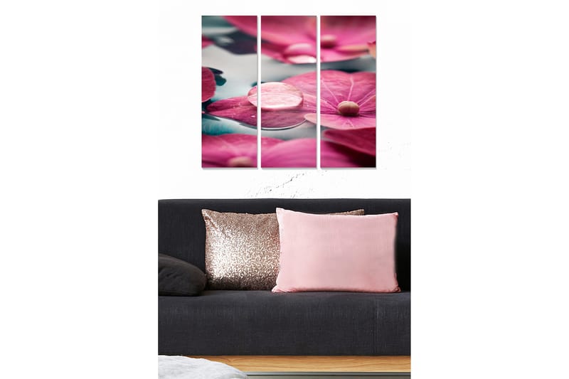 Canvasbilde Abstract 3-pk Flerfarget - 22x05 cm - Interiør - Maleri & posters - Lerretsbilder