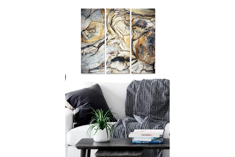 Canvasbilde Abstract 3-pk Flerfarget - 22x05 cm - Interiør - Maleri & posters - Lerretsbilder