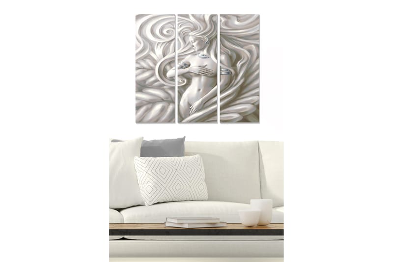 Canvasbilde Abstract 3-pk Flerfarget, 22x05 cm